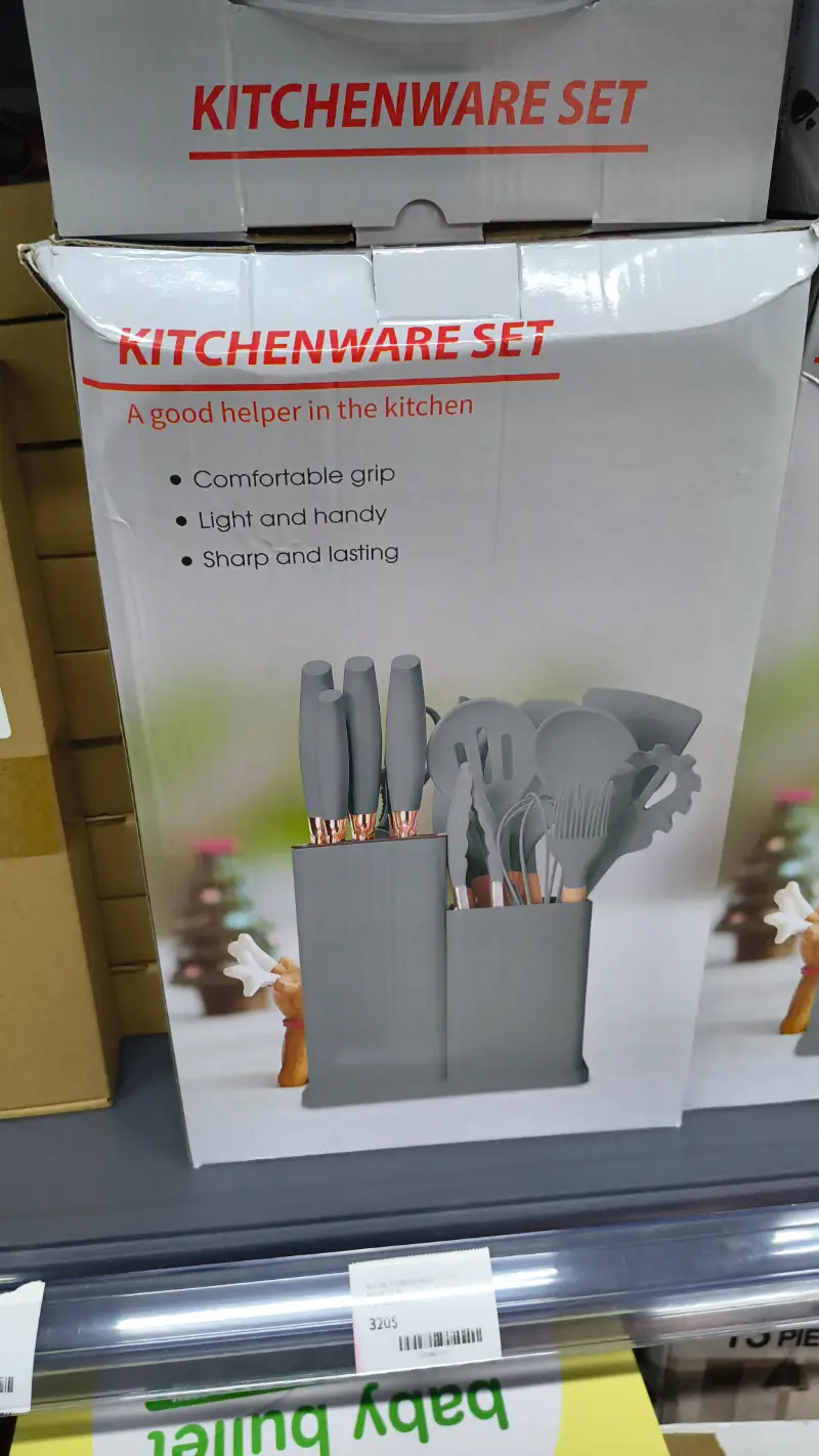 Juego de Utensilios de Cocina - Gris