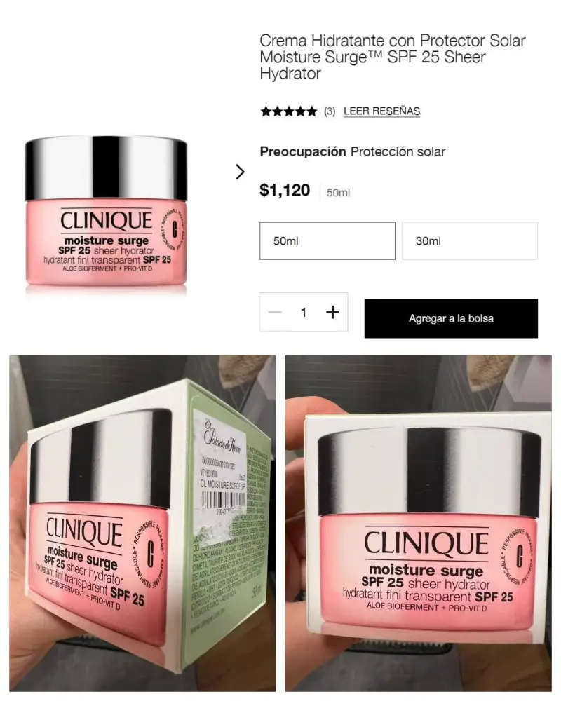 Clinique Moisture Surge SPF 25 Nuevo