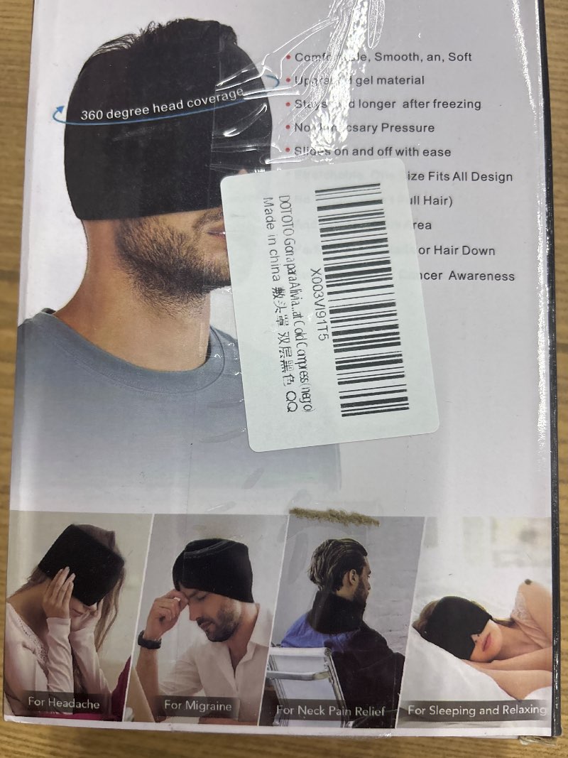 Gorro para aliviar dolores de cabeza/migrañas